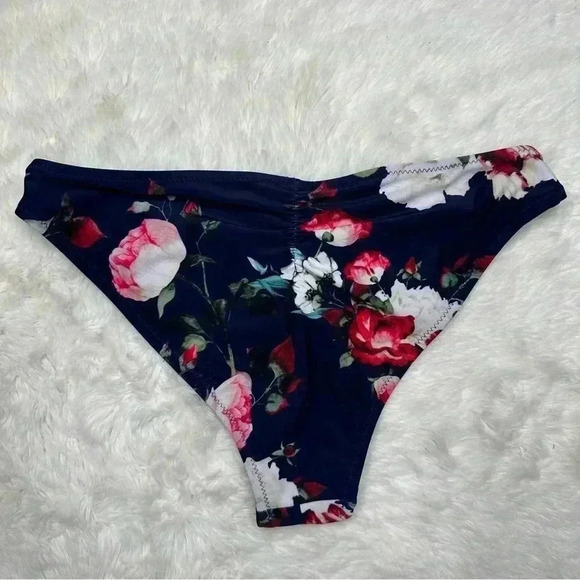 Cupshe Ruffled Bikini  Set Floral Blue / White / Pink Size Small - Picture 14 of 16